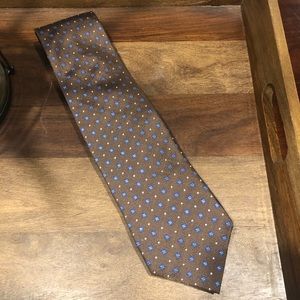 David Donahue Brown / Blue Silk Tie